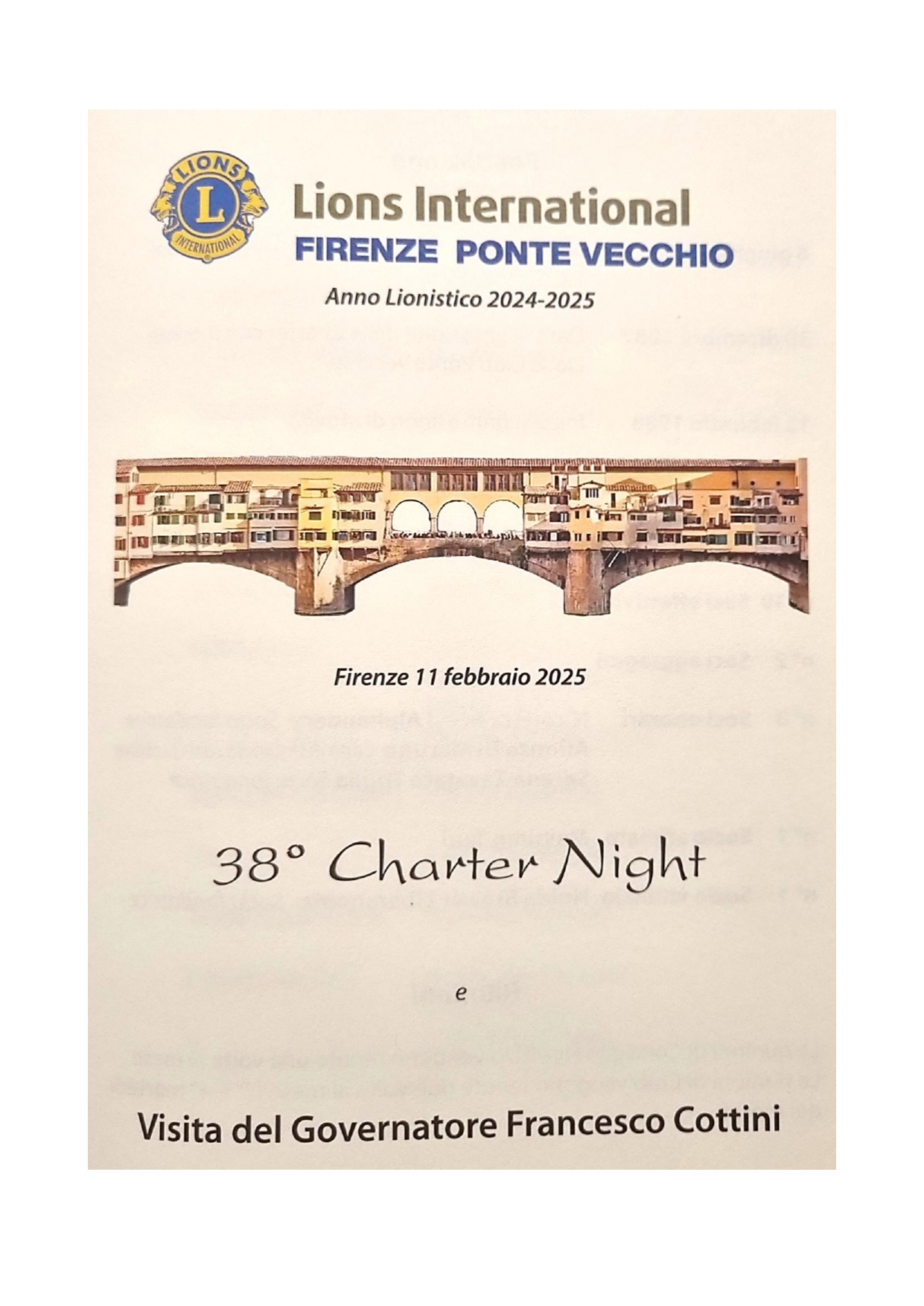 Charter e visita governatore